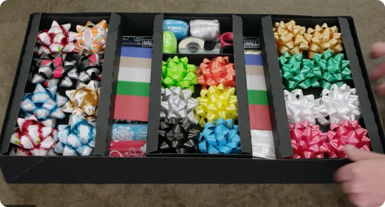 Assorted gift wrap rolls